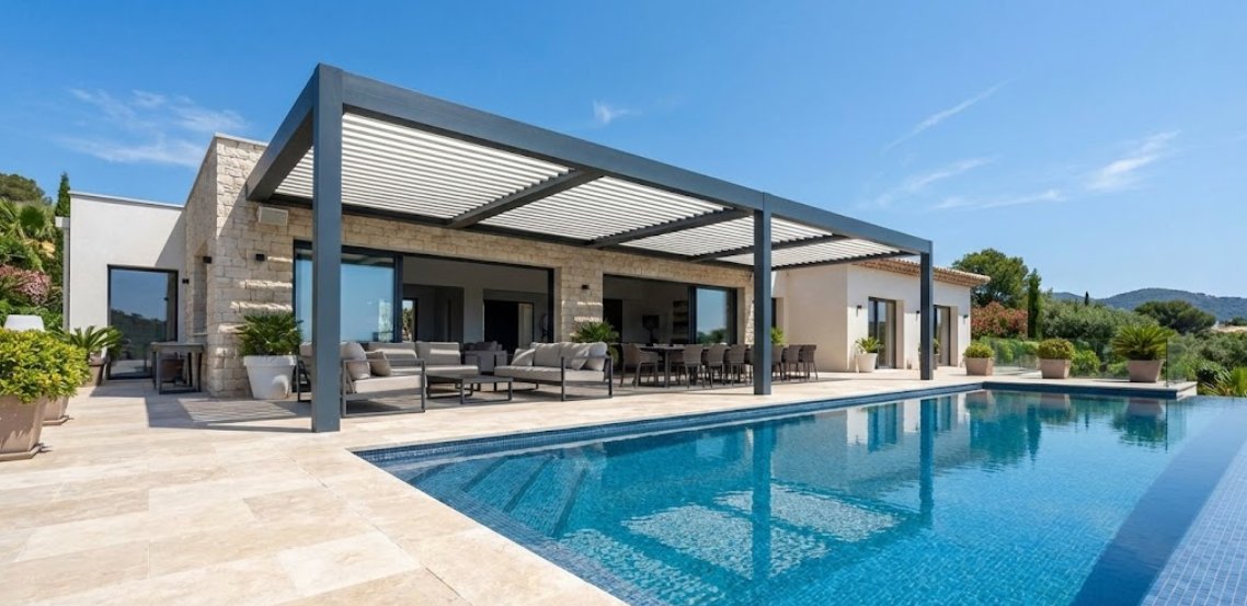 Villa contemporaine avec piscine à Magagnosc à Grasse